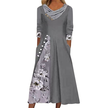 V Neck Midi Dress For Women