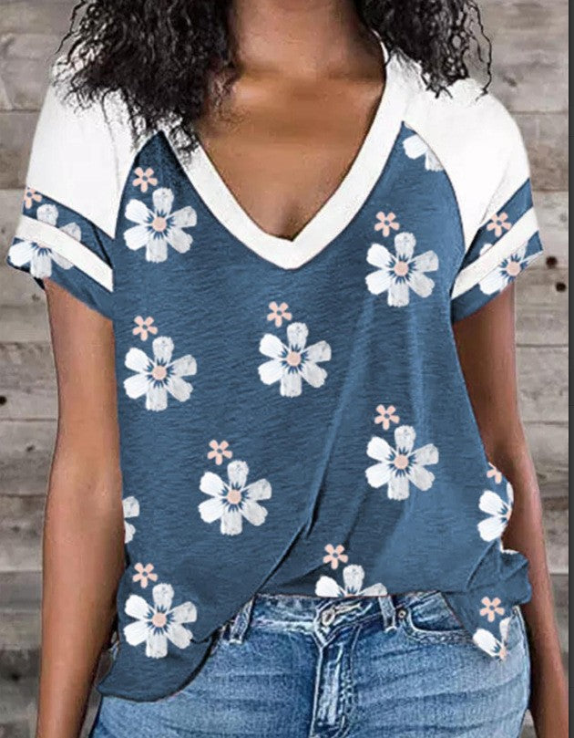 Women's Floral Print Casual T-Shirt