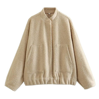 Women's Casual Cardigan Stand Collar Jacket