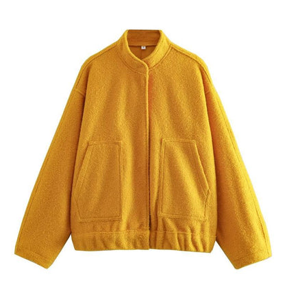 Women's Casual Cardigan Stand Collar Jacket