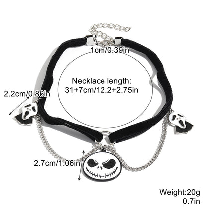 Halloween Pendant Horror Black Necklace