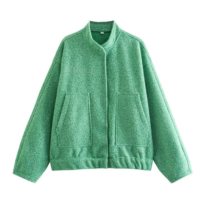 Women's Casual Cardigan Stand Collar Jacket