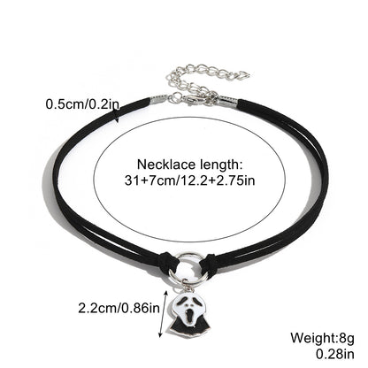 Halloween Pendant Horror Black Necklace