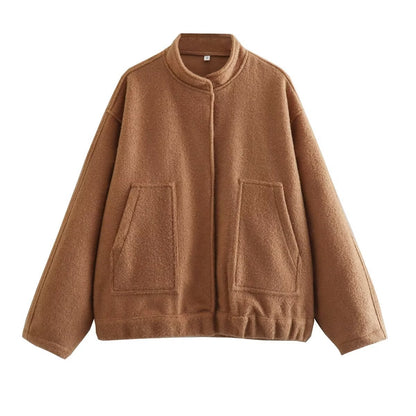 Women's Casual Cardigan Stand Collar Jacket