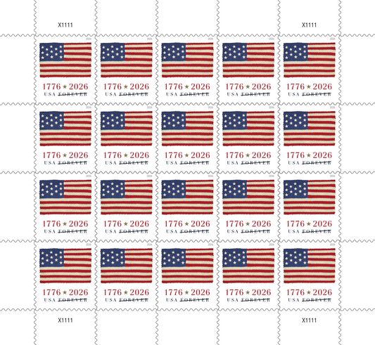 2026 US Flag Classic Booklet of 20 Forever Stamps
