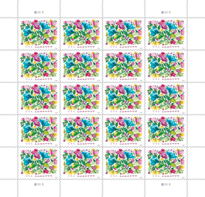 2024 US Celebration Blooms Forever Stamps Abstract Flowers Stamps