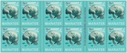 2024 US Save Manatees Booklet Of 20 Forever Postage Stamp