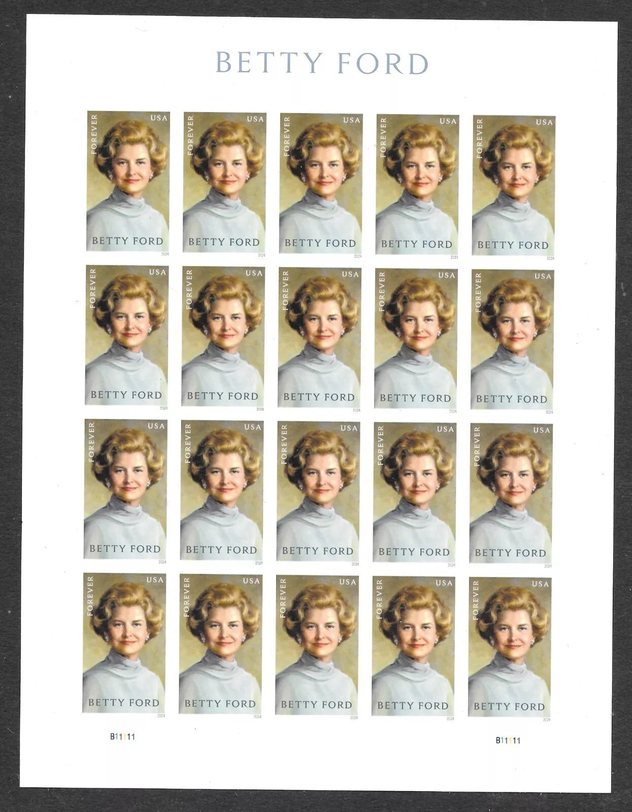 2024 Betty Ford USA First Lady Forever Stamps