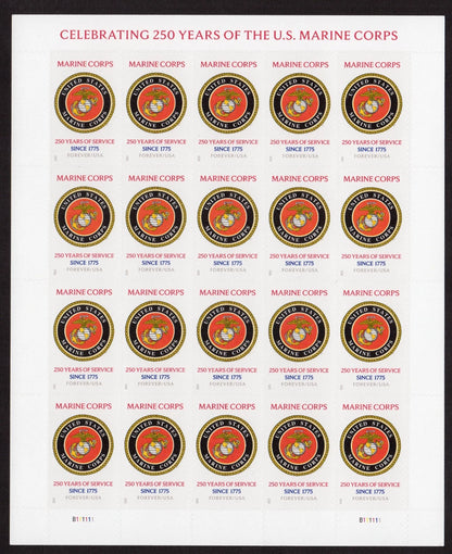 2025 US Marine Corps 250th Anniversary Honors Forever Stamps