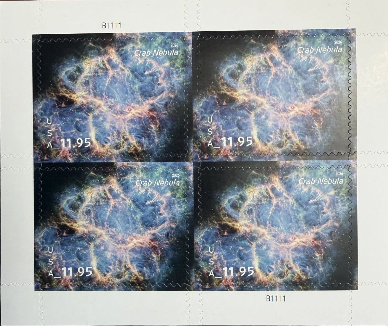 2026 USA Crab Nebula Priority Mail Stamps