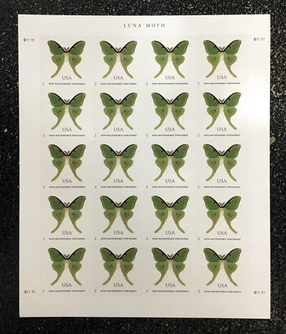 USA Luna Moth Non- Machinable Surcharge Stamps