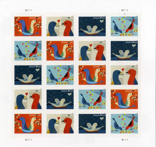 USA 2026 Love Birds Forever Stamps