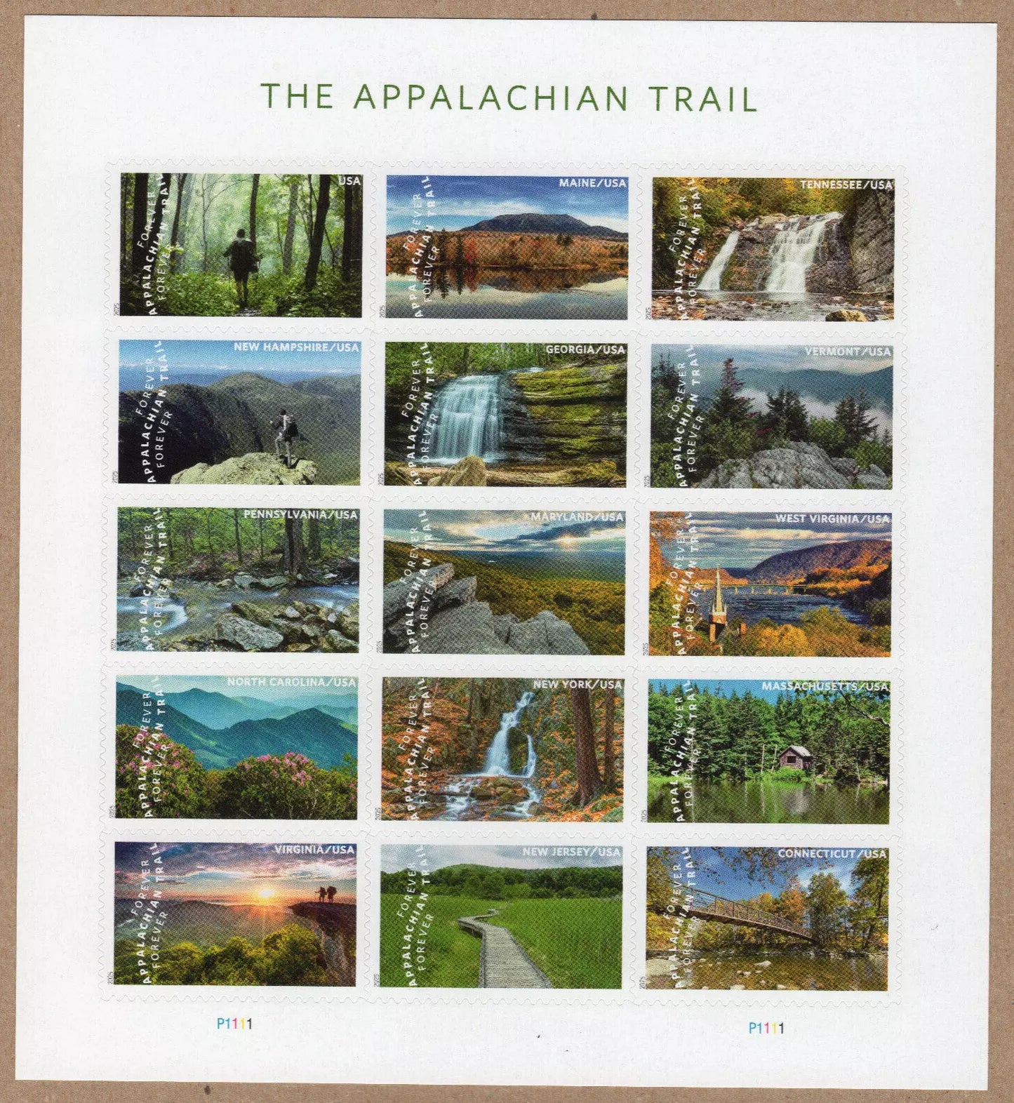 2025 USA The Appalachian Trail Hike Nature Forever Stamps