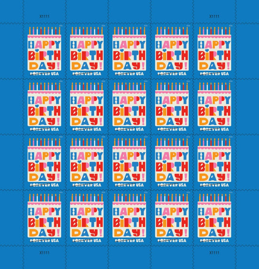 USA 2026 New Happy Birthday Forever Stamps