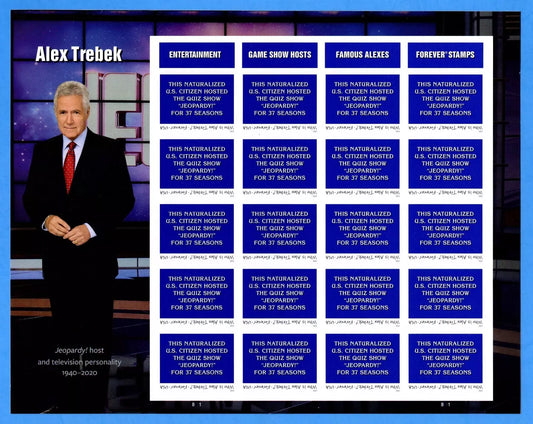 2024 USA Alex Trebek TV Show Jeopardy Forever Stamps
