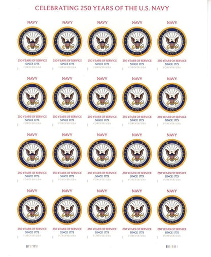 2025 US Navy 250th Anniversary Honors Forever Stamps