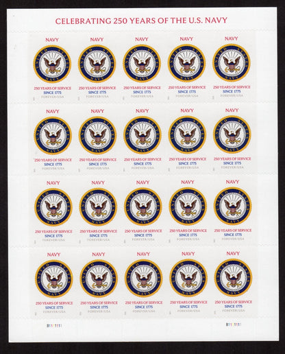 2025 US Navy 250th Anniversary Honors Forever Stamps