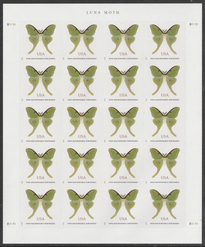 USA Luna Moth Non- Machinable Surcharge Stamps