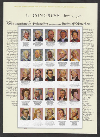 USA 2026 Figures of the American Revolution Forever Stamps Sheet of 25 Stamps