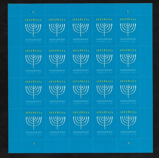2024 USA New Hanukkah Candelabra Holiday Forever Stamps