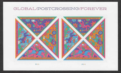 USA 2026 Postcrossing Sheet of 8 Global Forever Stamps