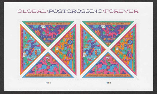 USA 2026 Postcrossing Sheet of 8 Global Forever Stamps