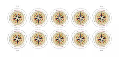 2025 USA Global 1794 Compass Rose International Stamps
