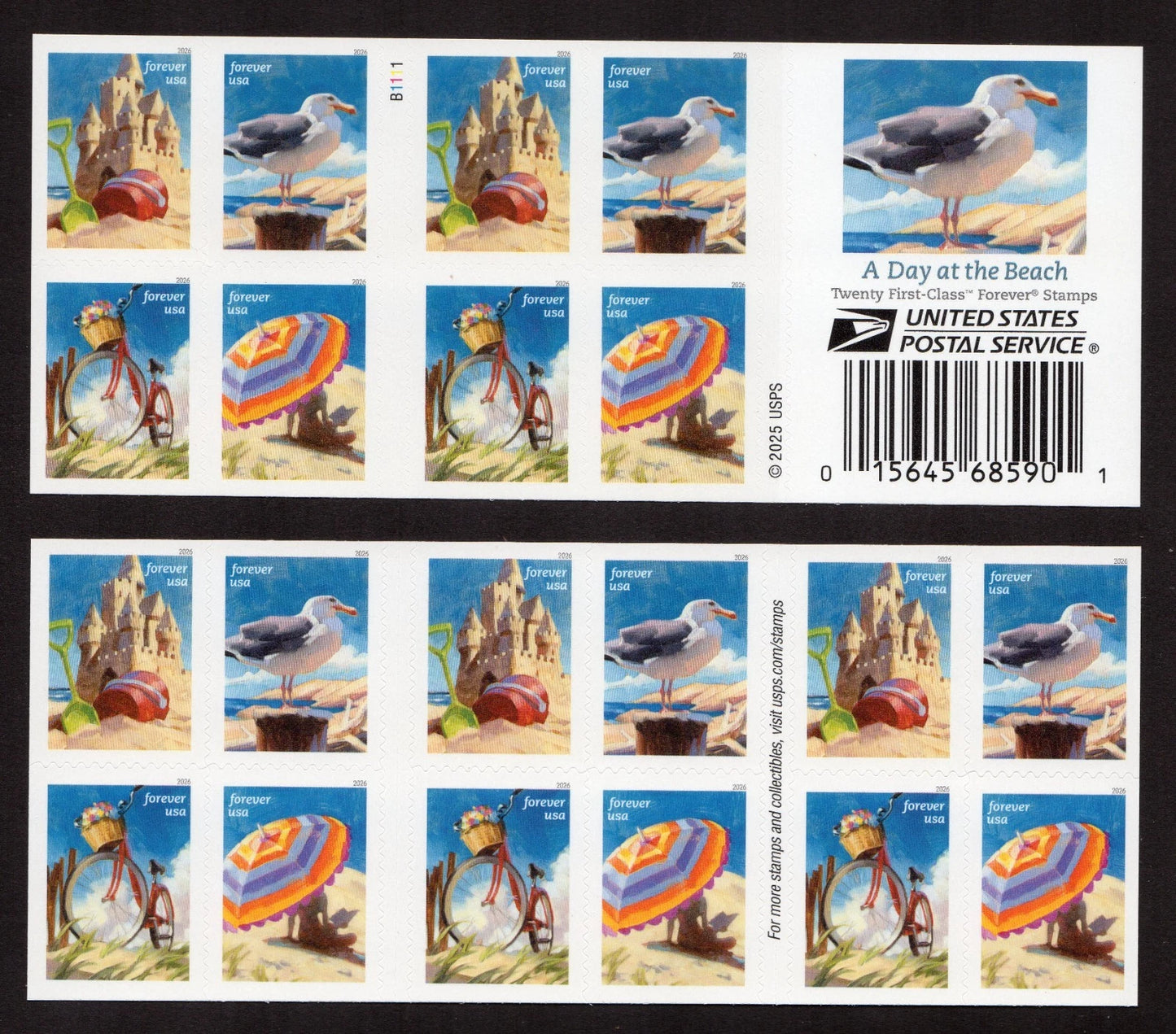 USA 2026 A Day at the Beach Forever Stamps
