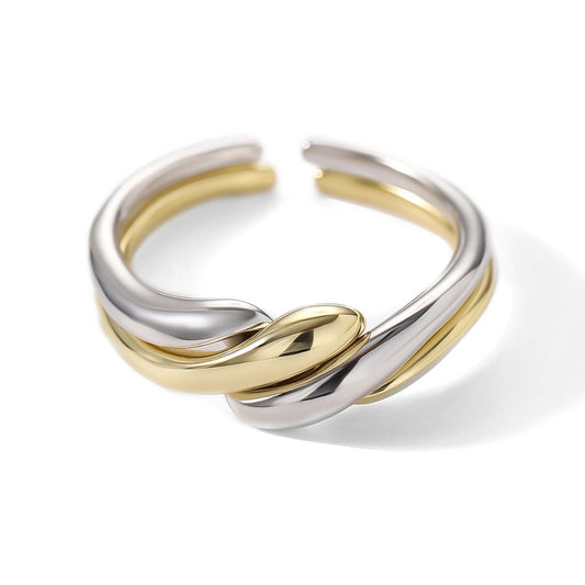 Women 925 Silver Irregular Ring