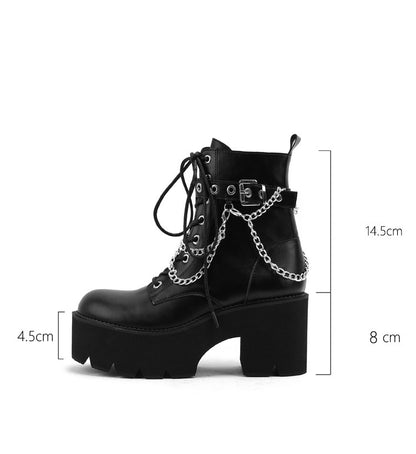 Women's High Heel Y2K Martin Boots