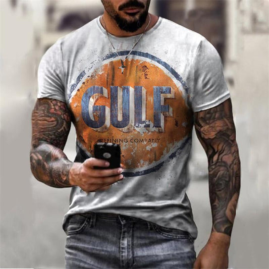 Men's Travel T-shirt Pure Cotton Short Sleeves