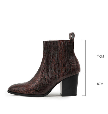 Women's Leather Pointed Toe Boots