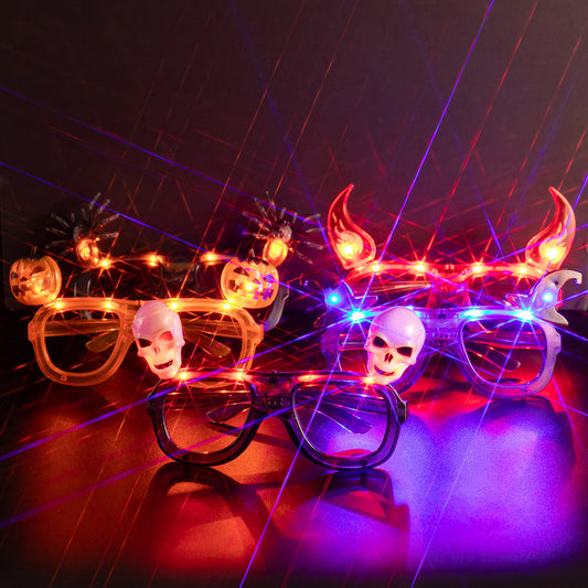 Halloween Cute LED Glowing Glasses Party Funny Pumpkin Glasses Halloween Decoration