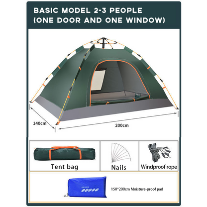 Fully Automatic Quick Opening Thickening Folding Outdoor Tent Camping-Basic