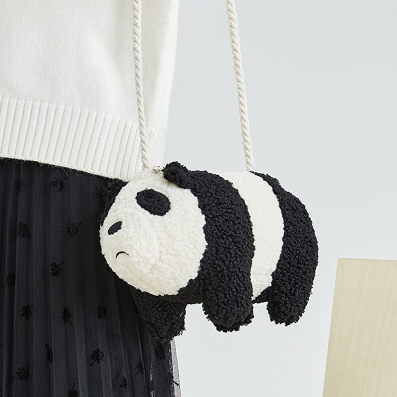 Cute Plush Panda Crossbody Backpack