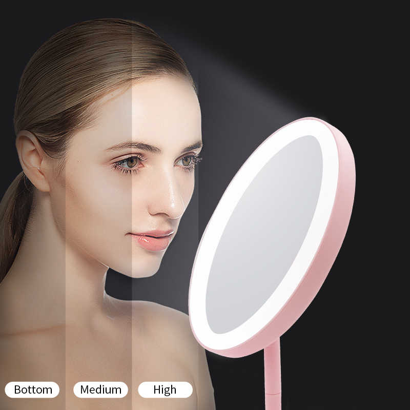 LED Illuminated Smart Desktop Beauty  Makeup Mirror