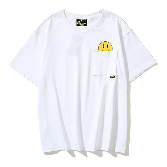 DREW Unisex Pocket Smiley Short Sleeve T-Shirt