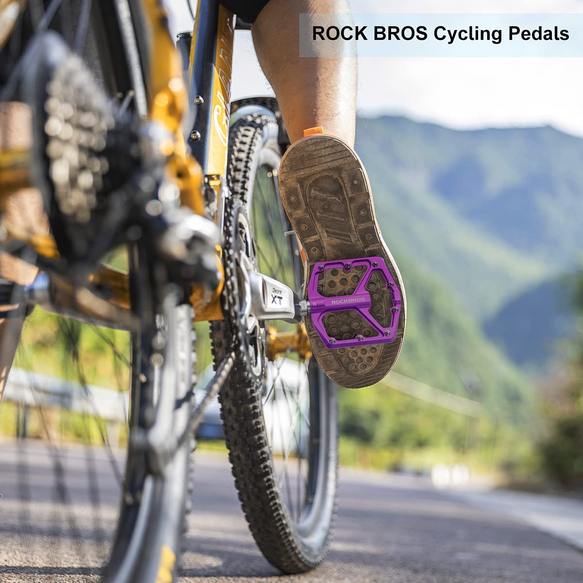 ROCKBROS Mountain Bike Pedal MTB Pedal Bicycle Flat Pedal