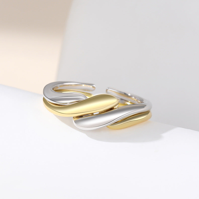 Women 925 Silver Irregular Ring