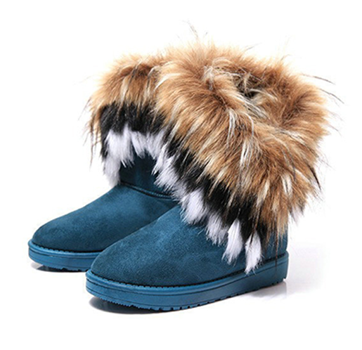 Women's Winter Fur Suede Snow Boots Booties