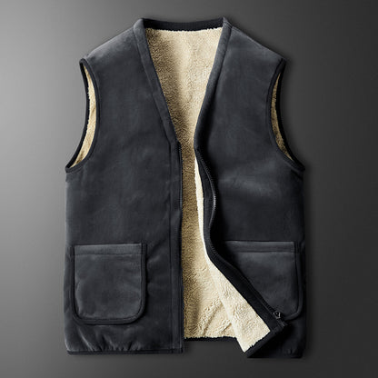 Men's Winter Sherpa Lined Jacket Vest Jacket