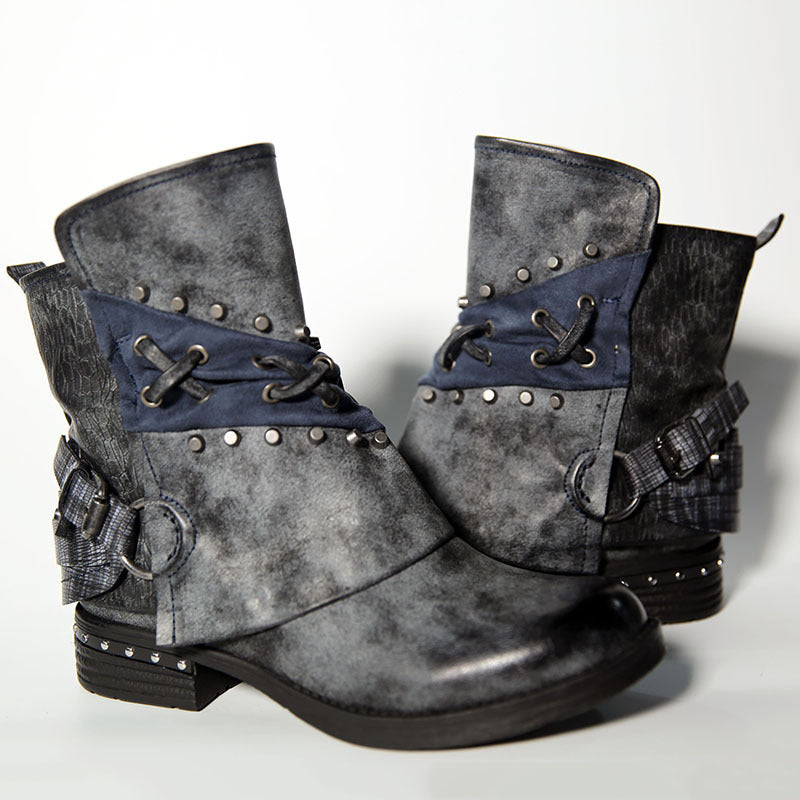 Rivet Boots Vintage Old Casual Woman Boots