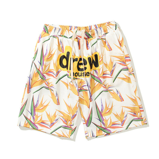 DREW Unisex Monogram Print Beach Shorts