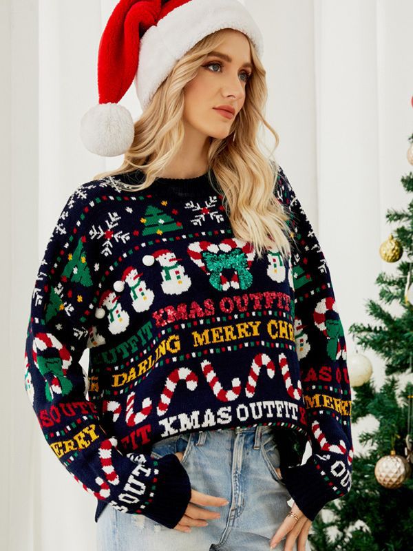 Merry Christmas Tree Snowman Sweater Shirt