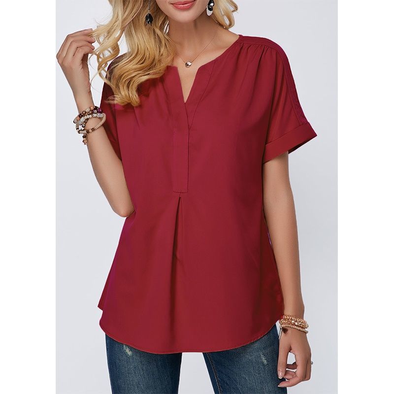 Women's Thin Chiffon Solid Color Shirt