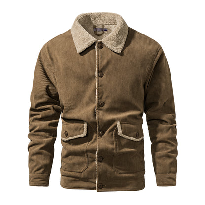 Men's Sherpa Button Lapel Jacket