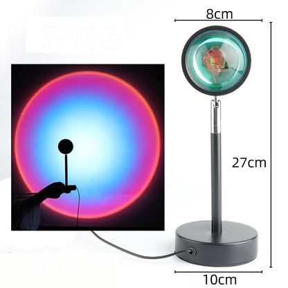 Sunset Projection LED Lamp, TikTok Boom Rainbow Floor Lamp