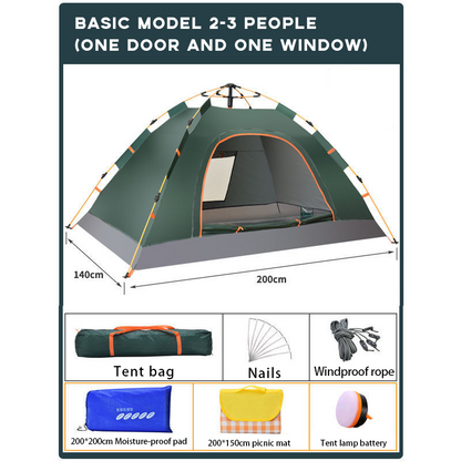Fully Automatic Quick Opening Thickening Folding Outdoor Tent Camping-Basic