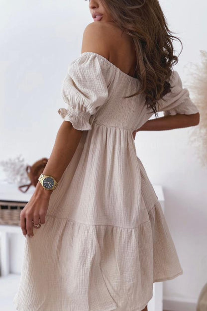 Women's Enchanted Off The Shoulder Smocked Loose Dress