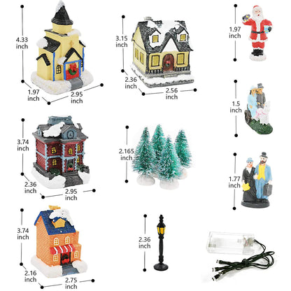 Christmas Village LED Christmas Village House Decoration Set